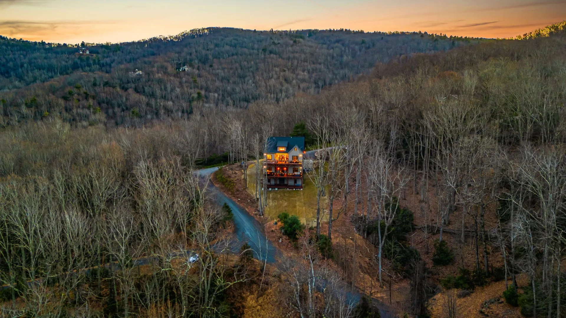 Aerial view of the Blue Ridge Foothills near Bedford, Virginia