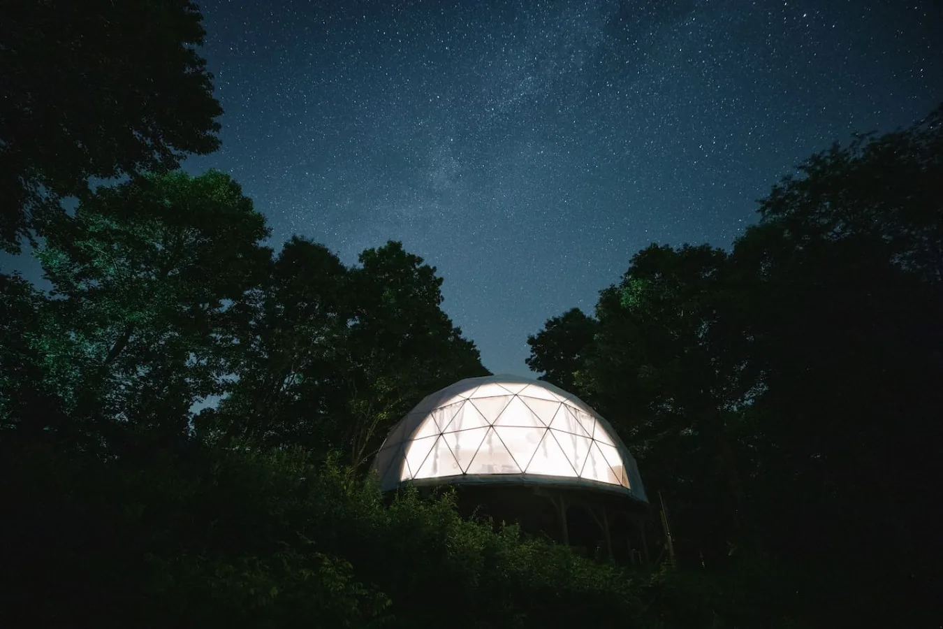 Glamping dome under the stars near Brevard, North Carolina
