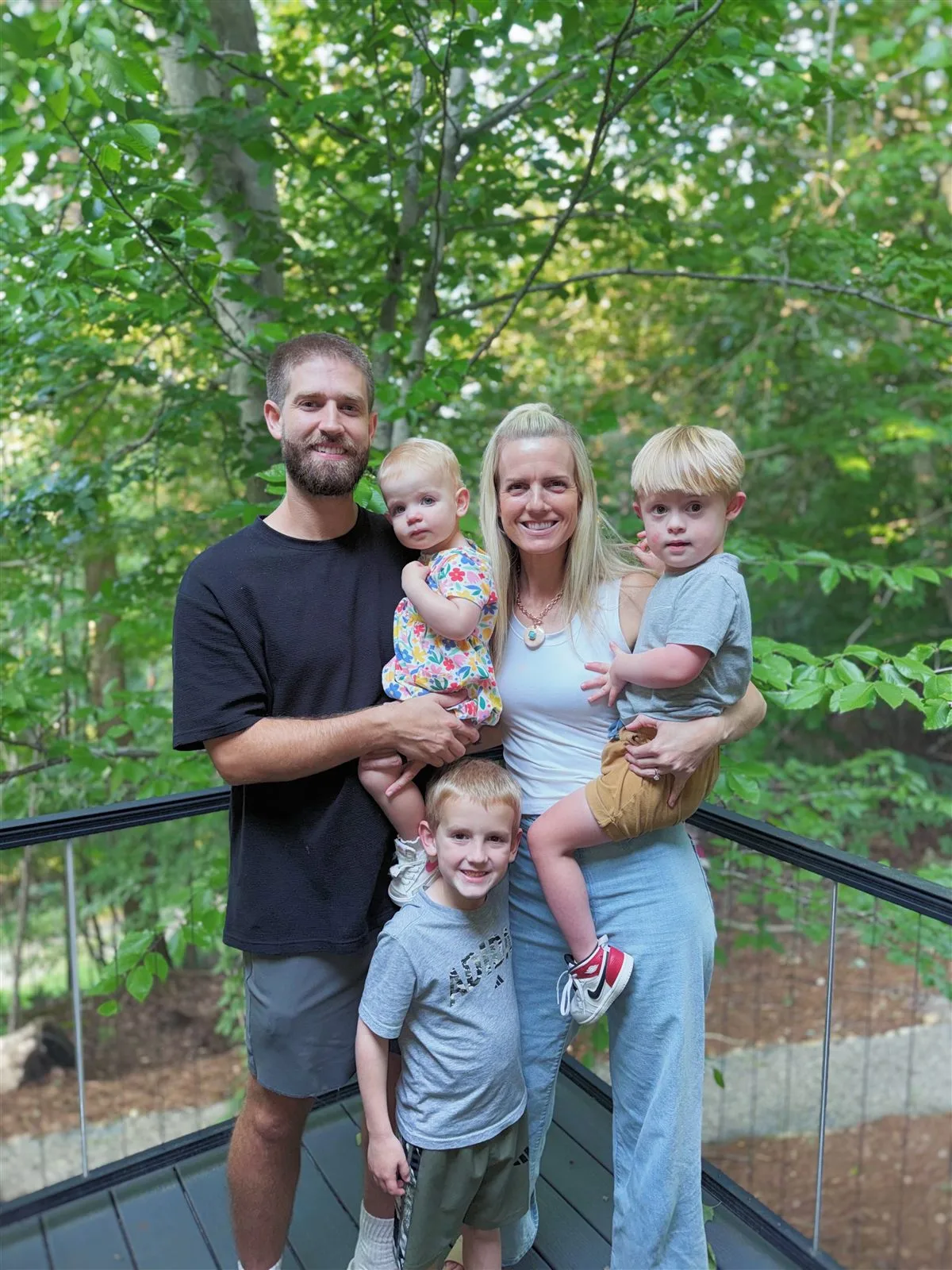 The Leisr Stays founders and their family outdoors